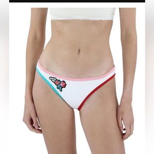 Design Lab Womens White Colorblock Hipster Swim Bottom new with out tag size s